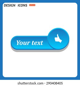 thumb up positive symbol. icon. vector. Flat design style.
