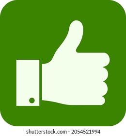 Ilustración vectorial positiva del miembro. Ilustración plana de diseño icónico del pulgar positivo, aislado en un fondo blanco.