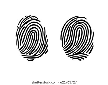 Thumb print fingerprint vector illustration