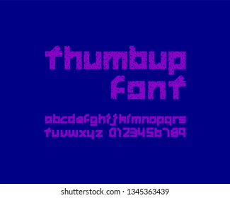 Thumb print font set
