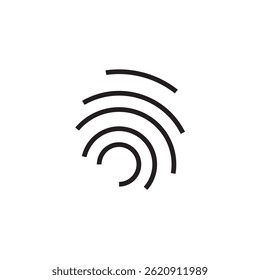 thumb print icon editable outline stroke vector eps