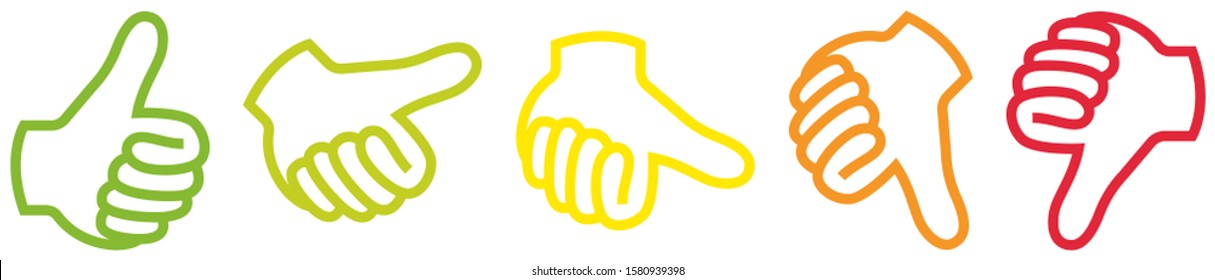 thumb rating system from good to bad