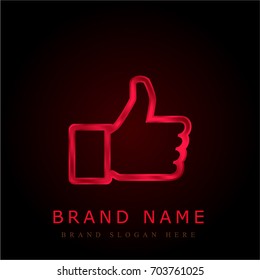 Thumb Up red chromium metallic logo