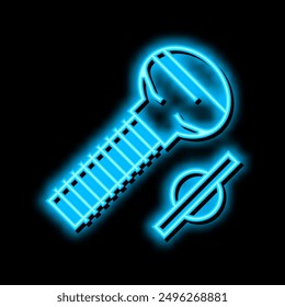 thumb screw neon light sign vector. thumb screw illustration