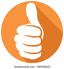 thumb up sign flat icon