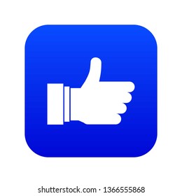 Thumb up sign in simple style isolated on white background vector illustration