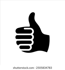 Thumb up silhouette vector illustration design on white background.