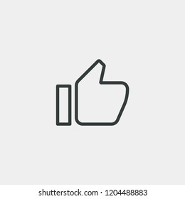 Thumb up social media icon. Like symbol modern, simple, vector, icon for website design, mobile app, ui. Vector Illustration