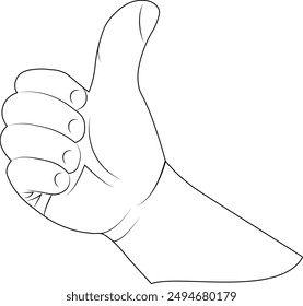 Thumb up Spirit vector hand icon design. Hand cartoonish icon