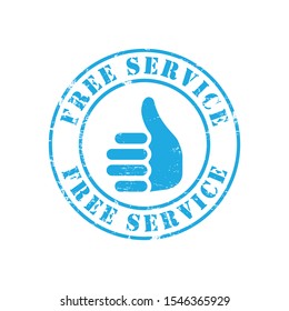 Thumb Stamp With Solid Color & Grunge Effect