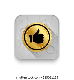 thumb up sticker isolated on a white background