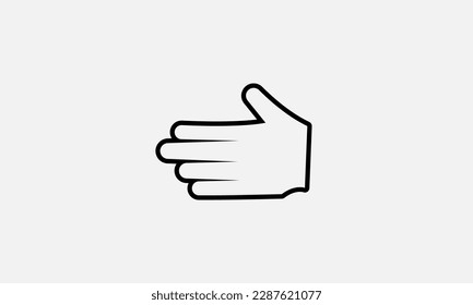 up thumb success gesture vector logo design