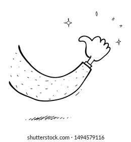 thumb up super hand drawn 