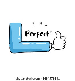 thumb up super hand drawn 
