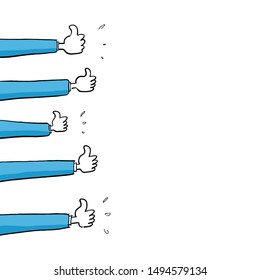 thumb up super hand drawn 