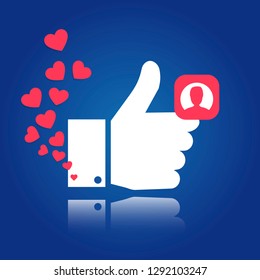 Thumb up symbol, finger up icon vector illustration. 