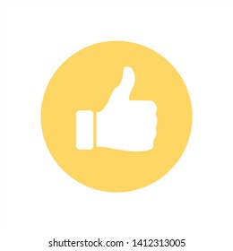 Thumb up symbol, finger up icon vector illustration. - Vector
