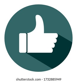 Thumb up symbol, finger up icon vector illustration.