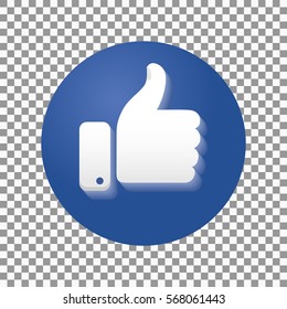 Thumb up symbol, finger up icon vector illustration. Like sign.