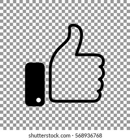Thumb up symbol, finger up icon vector illustration.