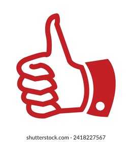 Thumb up symbol vector design icon