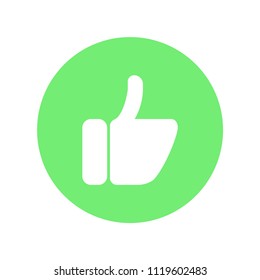 Thumb up symbol. Vector illustration.
