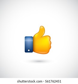 Thumb up symbol - vector illustration