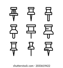 thumb tack icon or logo isolated sign symbol vector illustration - Collection of high quality black style vector icons

