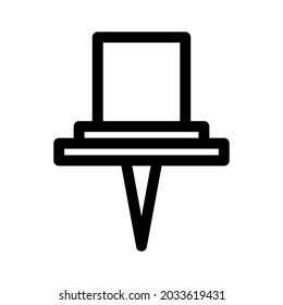 thumb tack icon or logo isolated sign symbol vector illustration - high quality black style vector icons

