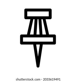 thumb tack icon or logo isolated sign symbol vector illustration - high quality black style vector icons
