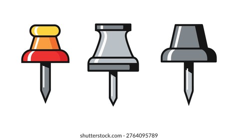 thumb tack Line art vector clean abstract design