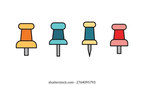 thumb tack Line art vector creative abstract design