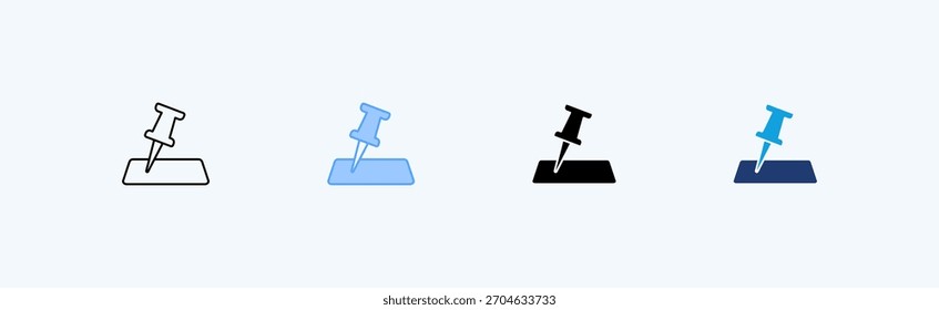 Vector de ilustración de íconos múltiples de Thumb Tack
