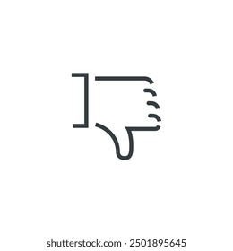 Thumb thumbs down dislike icon, vector illustration