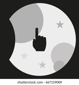 Thumb touch illustration.