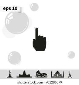 Thumb touch illustration.