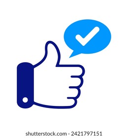 Thumb up. Approval, Accept, Positive feedback. Like, Engaging Social Media. Easy to Use. Higher Engagement Rates. Customer satisfaction, reviews. High quality.