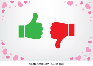 thumb up, thumb down  vector illustration eps10. Isolated badges for website or app - stock infographics