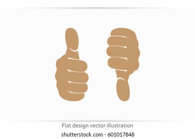 thumb up, thumb down  vector illustration eps10. Isolated badges for website or app - stock infographics