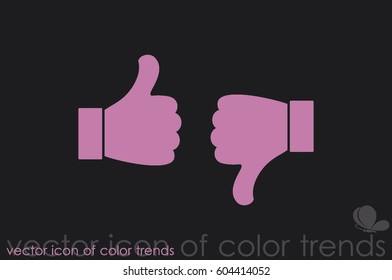 thumb up, thumb down  vector illustration eps10. Isolated badges for website or app - stock infographics