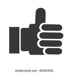 thumb up, hand with finger up vector