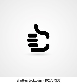 thumb up. hand icon. vector eps10