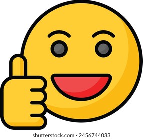 Thumb up, like emoji vector design, easy to use and download