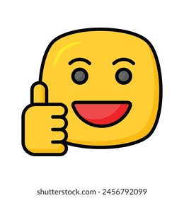 Thumb up, like emoji vector design, easy to use and download