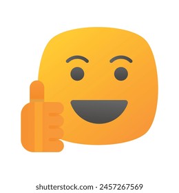 Thumb up, like emoji vector design, easy to use and download
