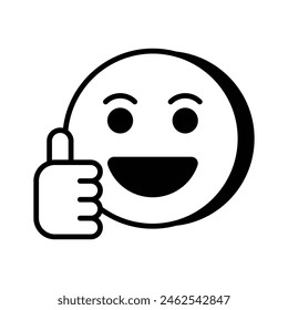 Thumb up, like emoji vector design, easy to use and download
