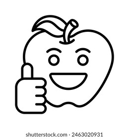 Pulgar hacia arriba, como diseño de Vector de emoticonos, fácil de usar y Descarga