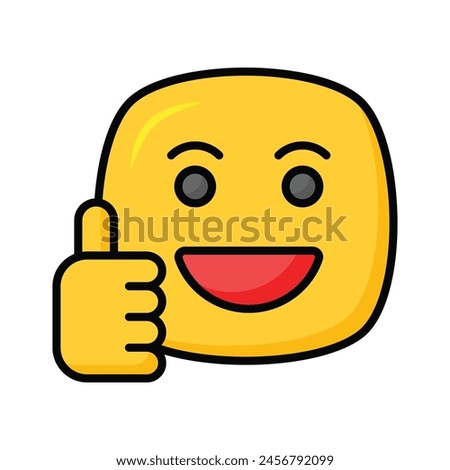 Thumb up, like emoji vector design, easy to use and download