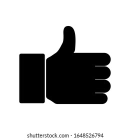 thumb up. like icon flat style isolated on white background. vector illustration