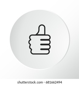 thumb up, like thin line icon